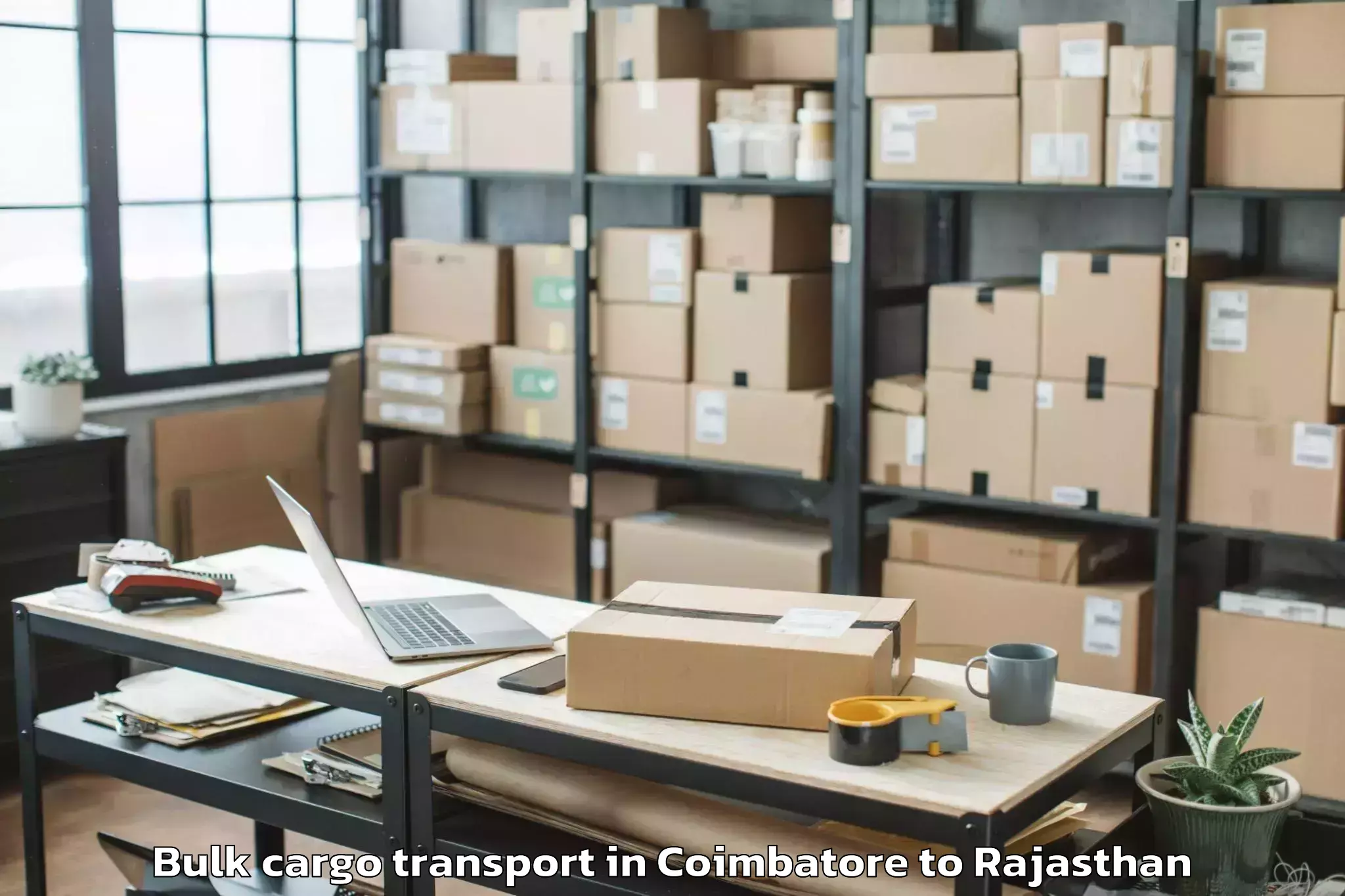 Professional Coimbatore to Laxmangarh Bulk Cargo Transport